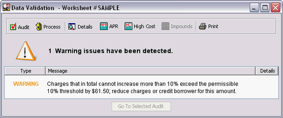 Audit 10% Tolerance