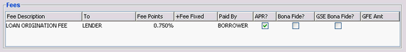 Fees - Loan Origination Fee