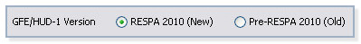 HUD-1 Tab: Pre-RESPA 2010 Options