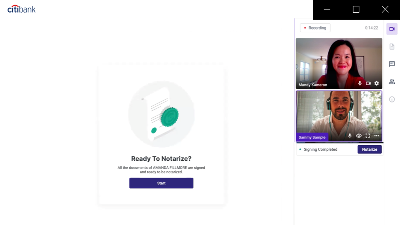 Screenshot of Ready to Notarize