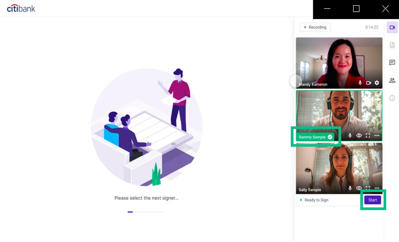 Screenshot of Multiple Signers