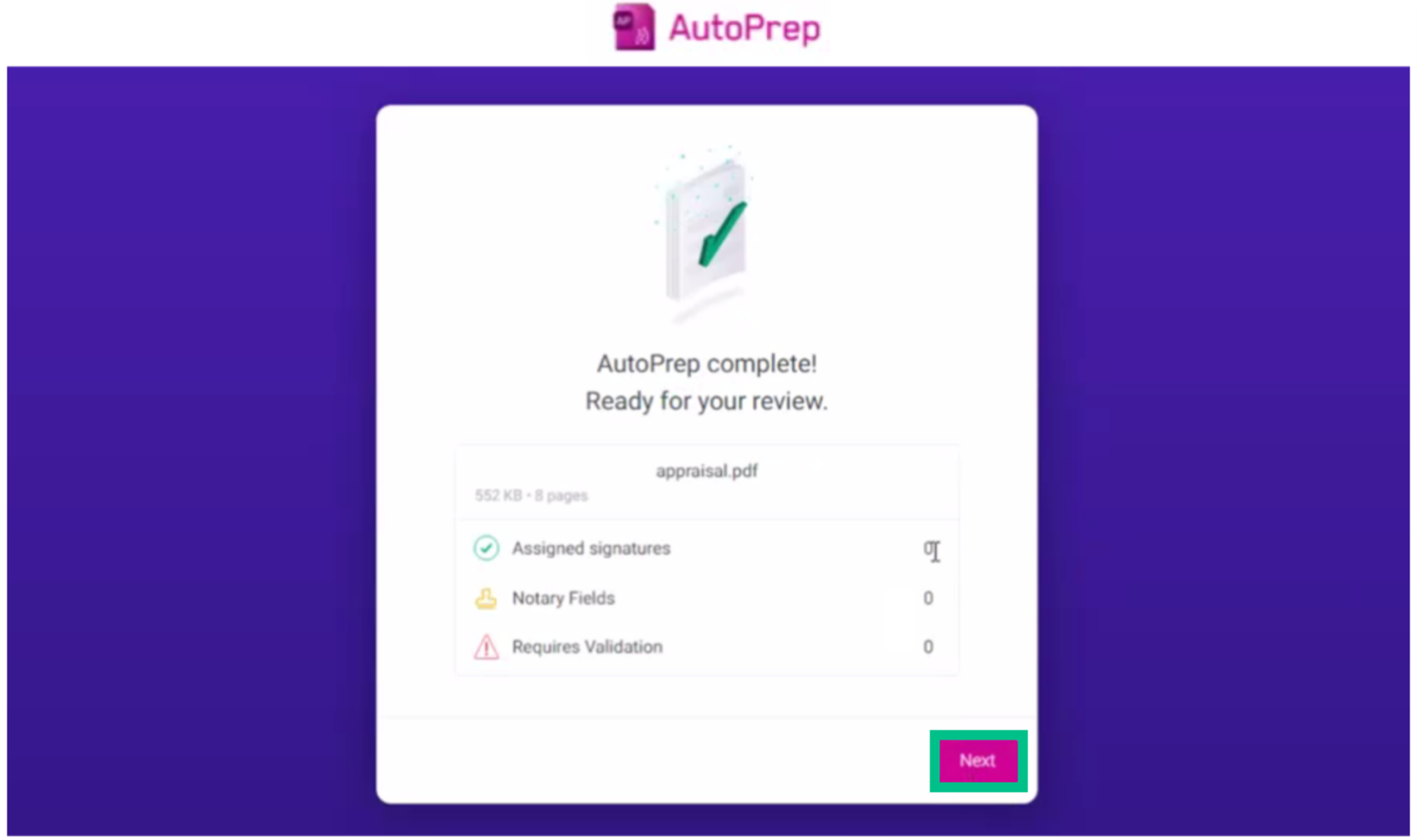 Screenshot of AutoPrep